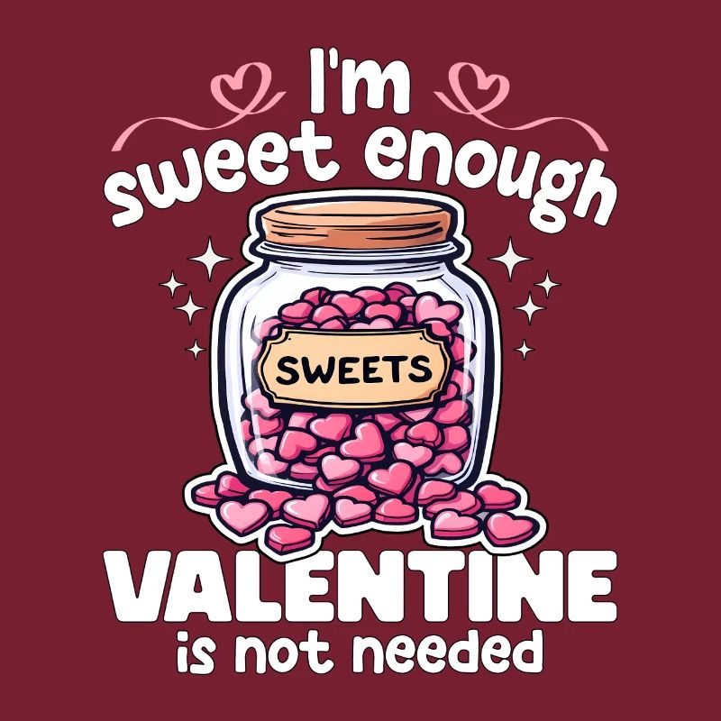 ICH BIN SÜSS GENUG, VALENTINSTAG WIRD NICHT GEBRAUCHT - GESCHENK