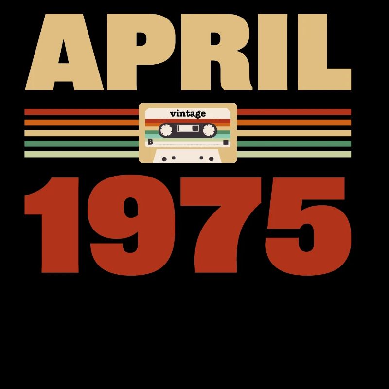 48th birthday April Born in 1975 Gift idea