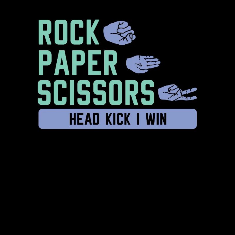 Rock Paper Scissors Head Kick I Win Karaté
