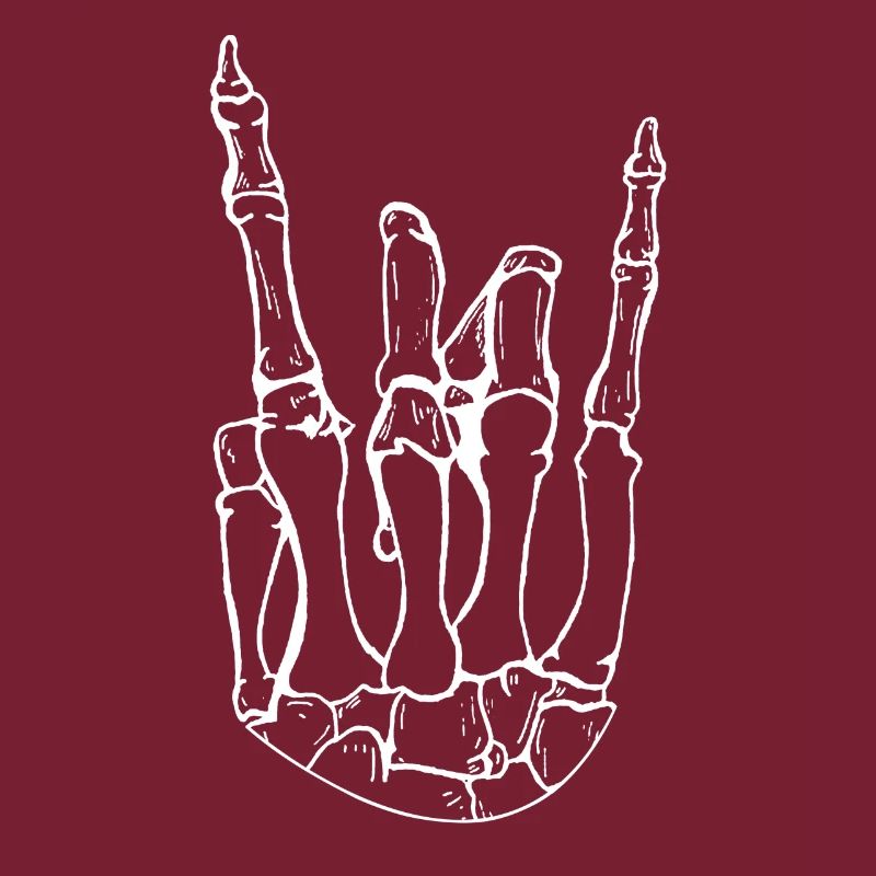Rocker hand as skeleton