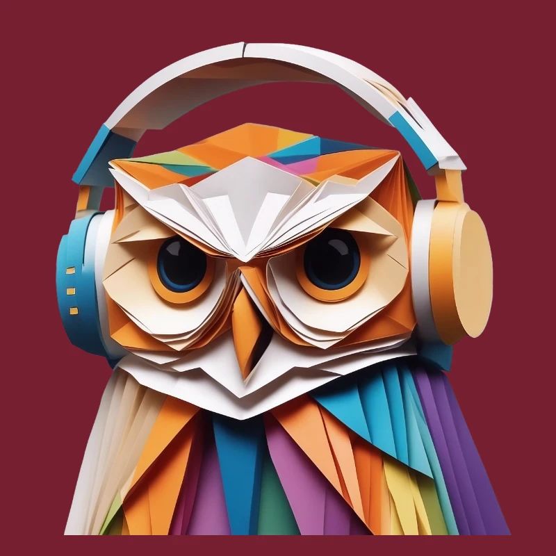 Coole Eule mit Kopfhörer