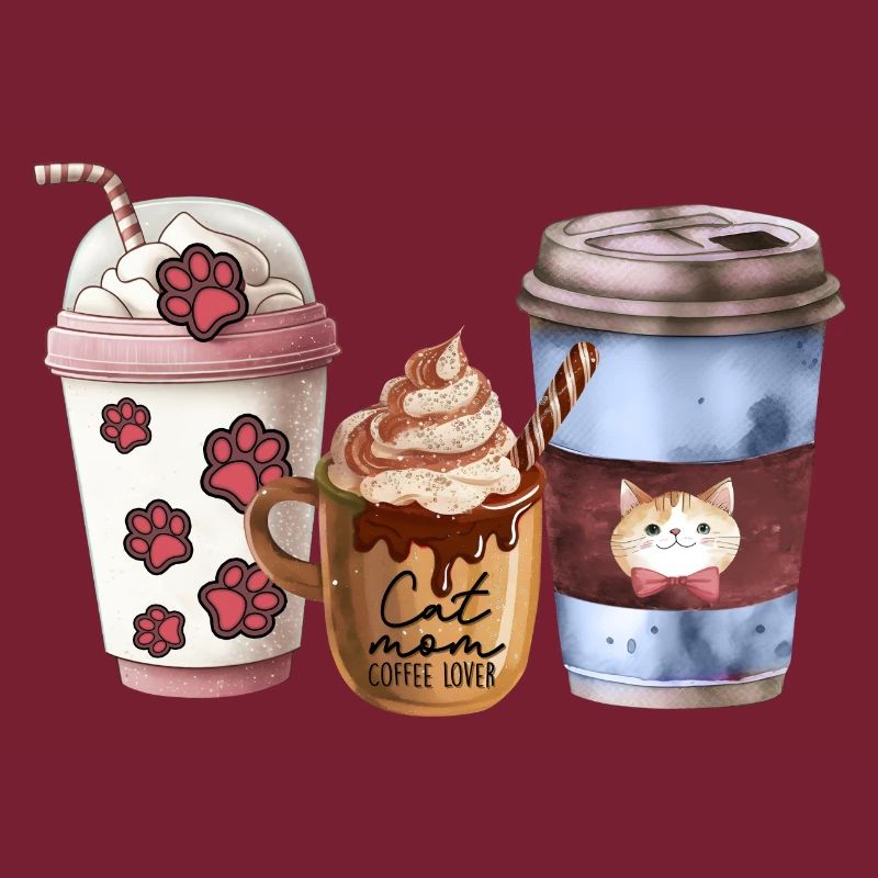 Maman chat aime le café