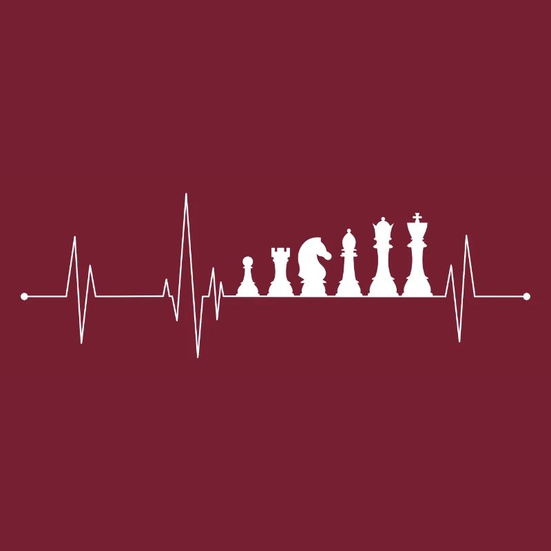 Jeu de cœur d’échecs noir