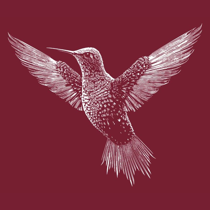 Hummingbird, cute bird in ASCII code
