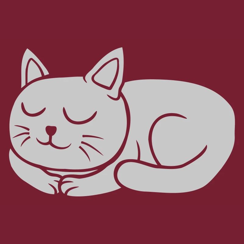 Katze schlafend liegend Comic