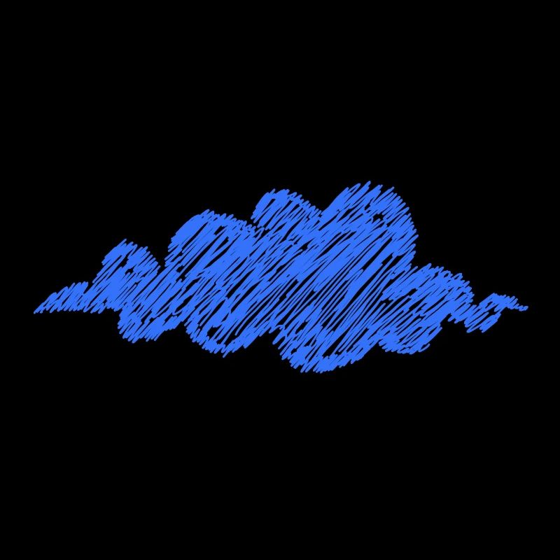 Cloud Blue Scribble Weather Cloud