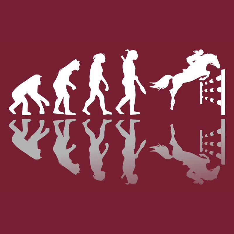 Evolution einer Reiterin Reitsport Geschenk