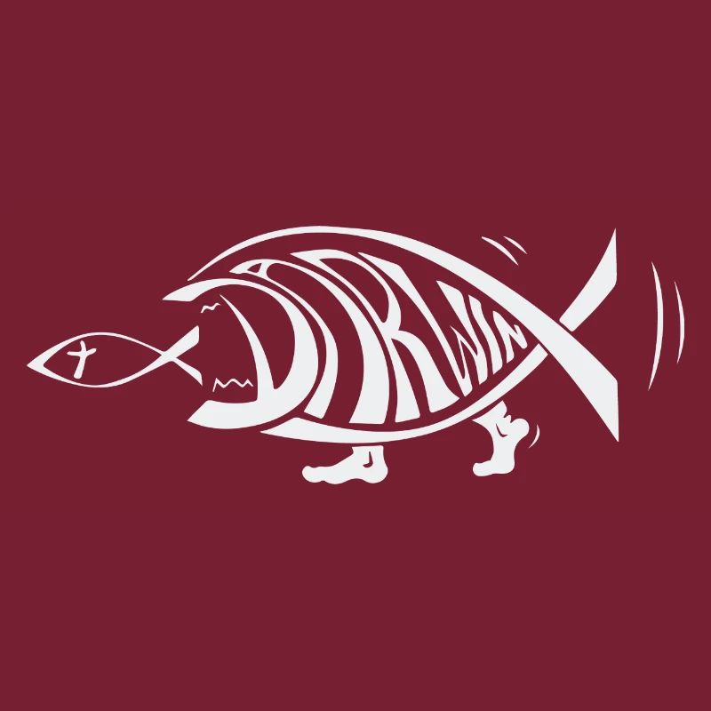 Darwin Fish Eating Jesus Fish Funny Evolution