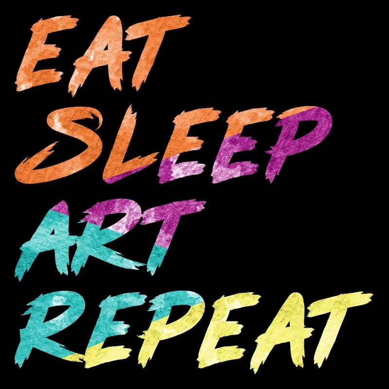 Art aquarelle manger sommeil art répéter