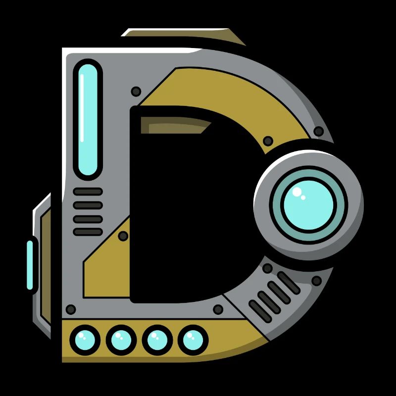 Buchstabe D Geschenk Name Roboter Technik nerd