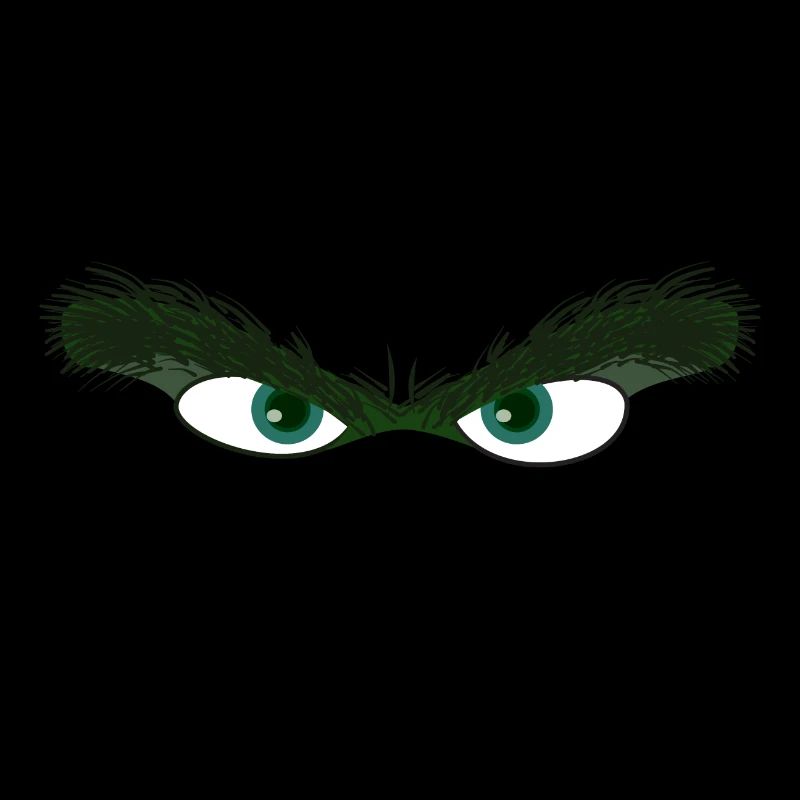 eyes eyebrows green evil look watching fun