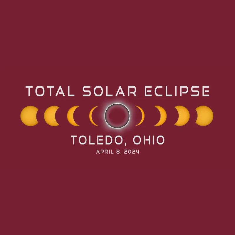 Toledo Ohio Solar Eclipse 2024 8 avril Souvenir