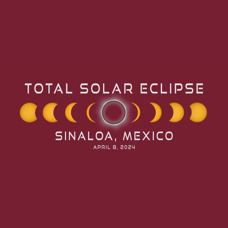 Sinaloa Mexique Eclipse Solaire 2024 8 avril Souvenir