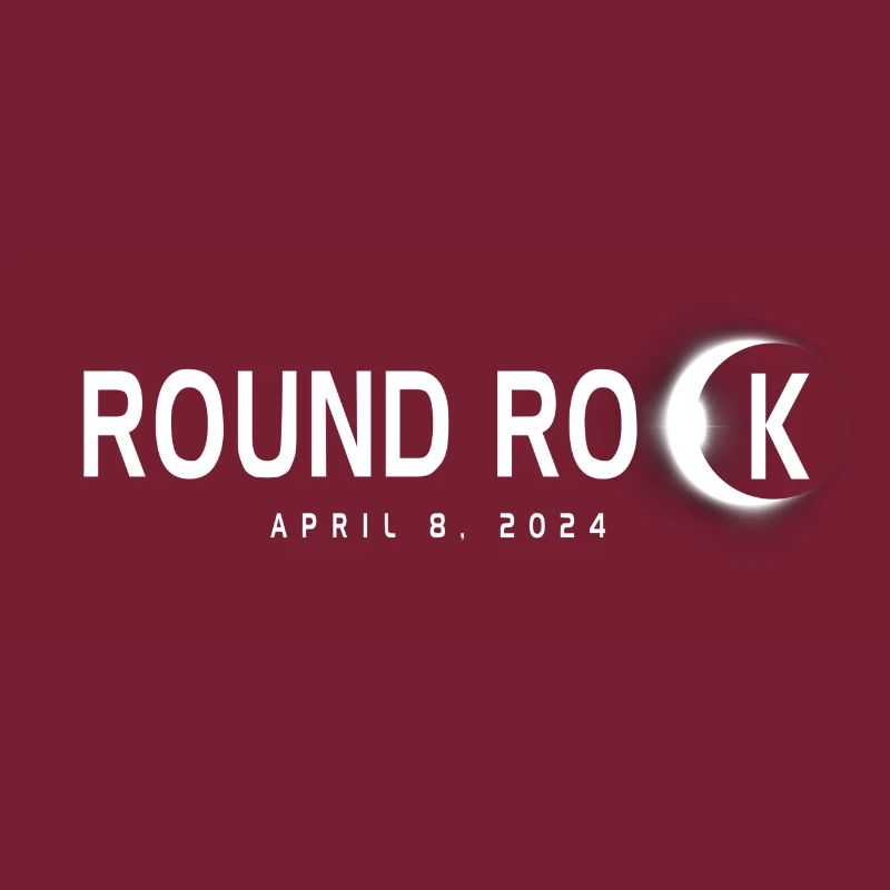 Round Rock Texas Eclipse Souvenir 8 avril 2024