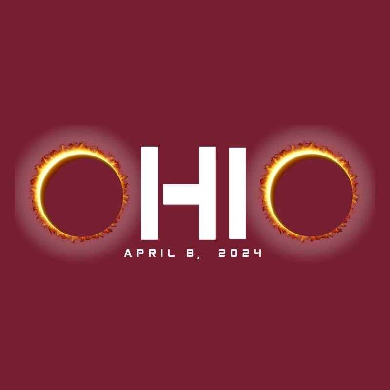 Ohio 2024 Eclipse Souvenir 8 avril