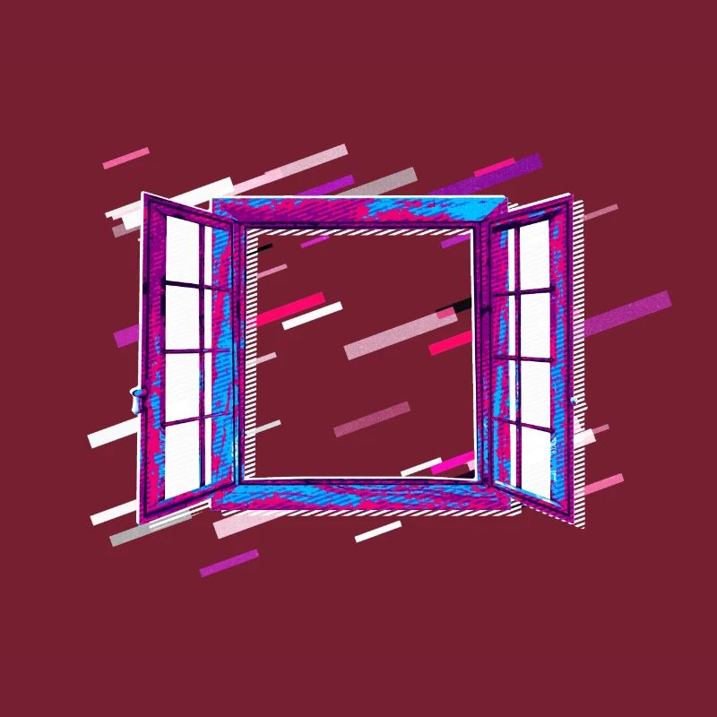 Window open 80s Retro Violet
