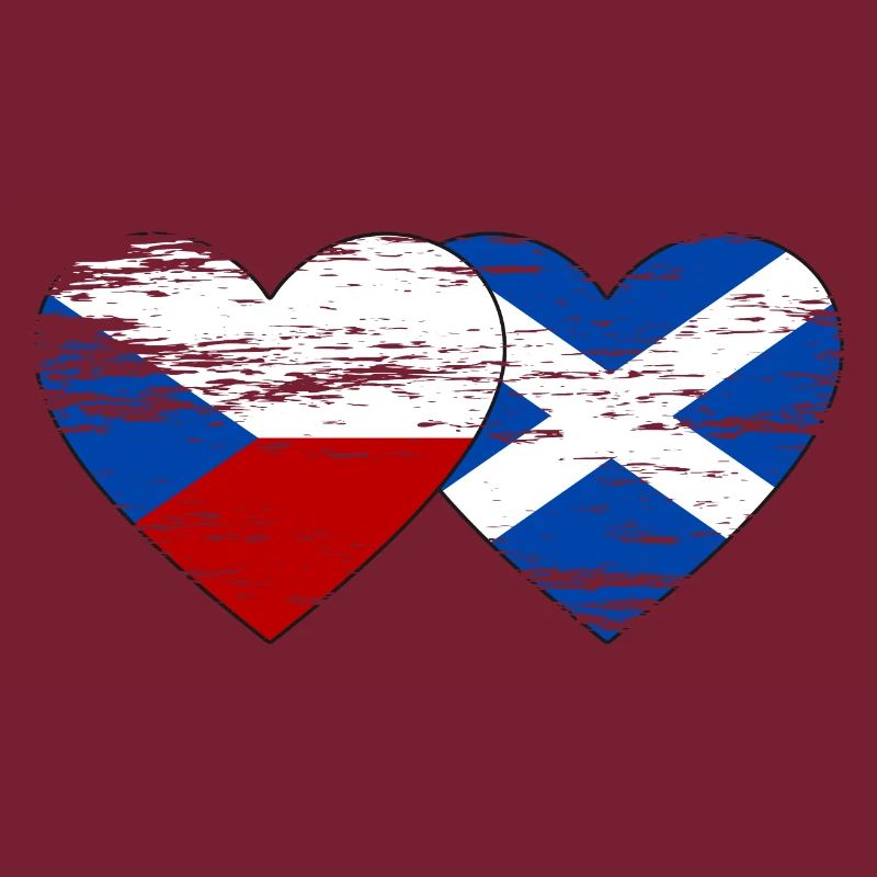 République tchèque Ecosse drapeau coeur utilisé