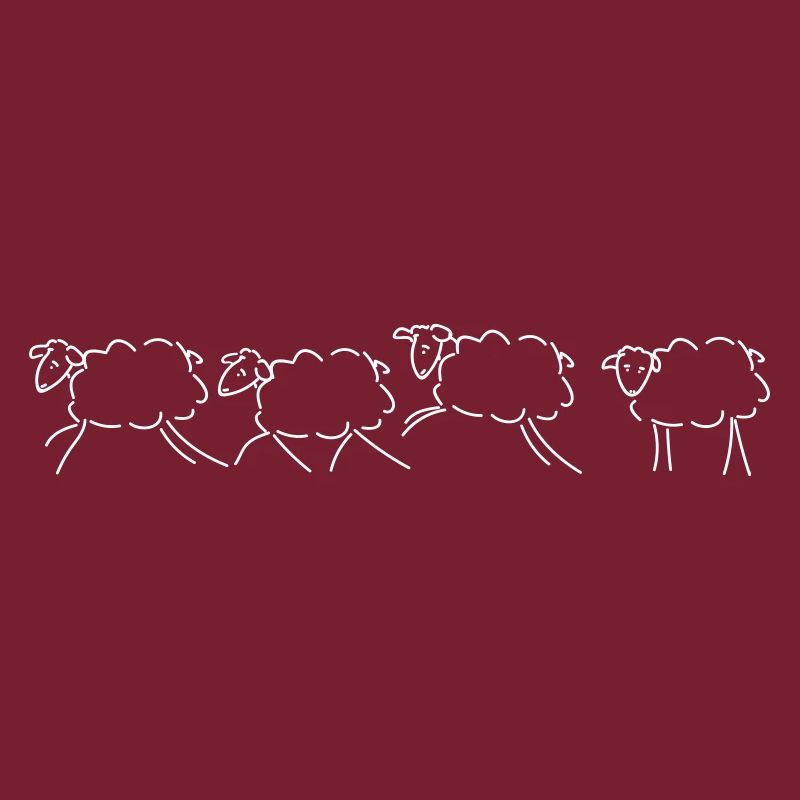 Moutons dans la rangée