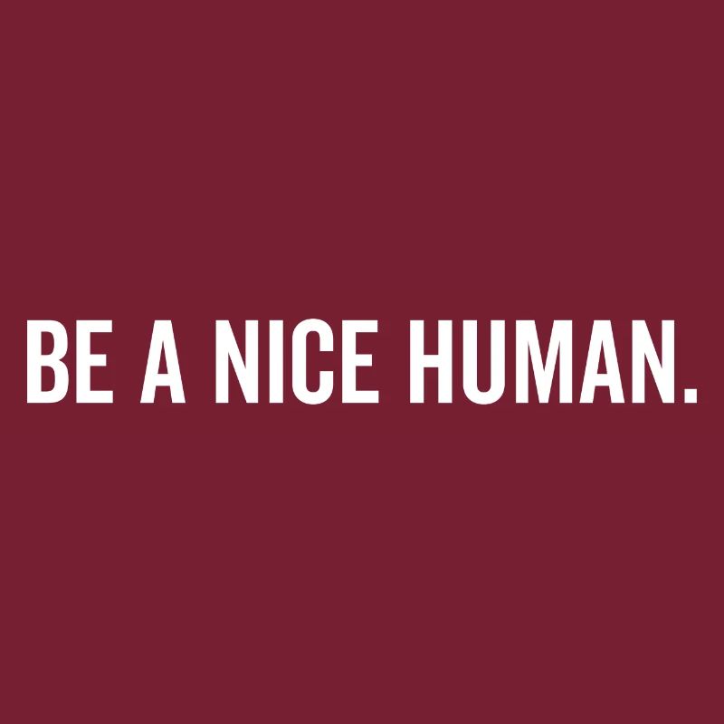 BE A NICE HUMAN