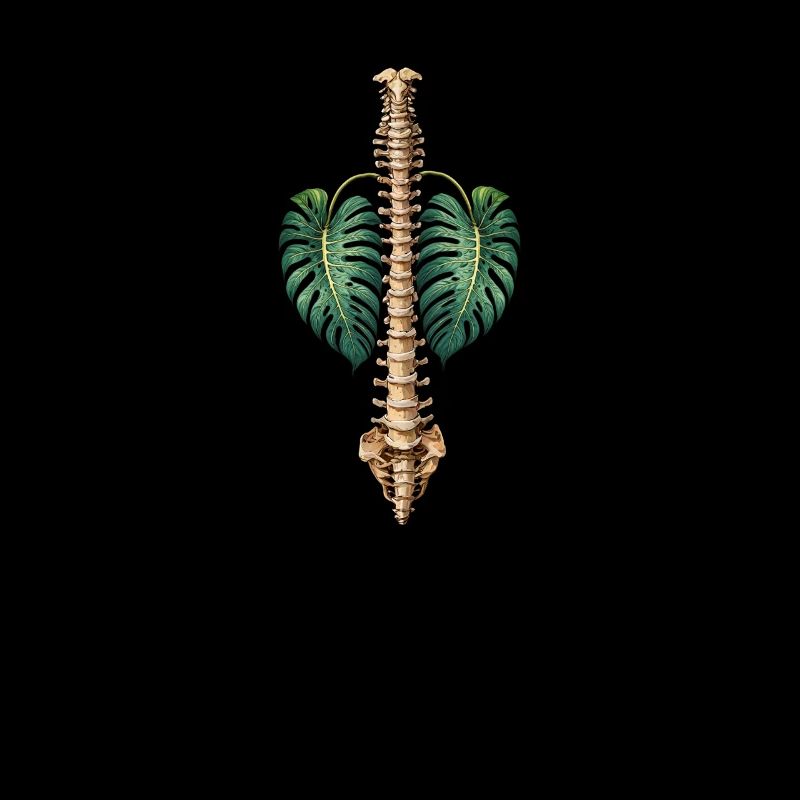 Botanische Anatomie der Wirbelsäule und der Monstera