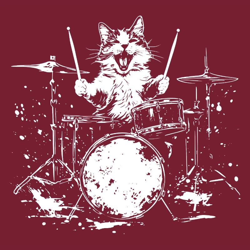 Cat Drums Drummer Drums Drummer Rock