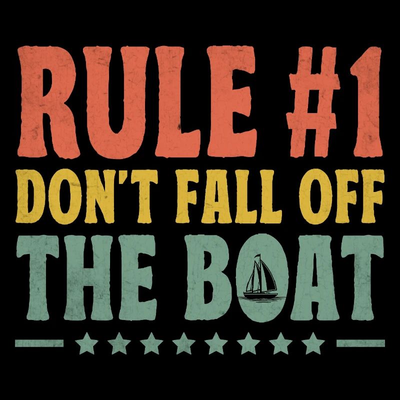 Regel # Fallen Sie nicht vom Boot Paddelboot