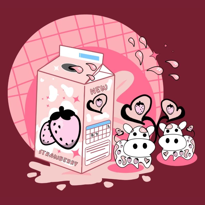 Erdbeer Milchshake Karton rosa