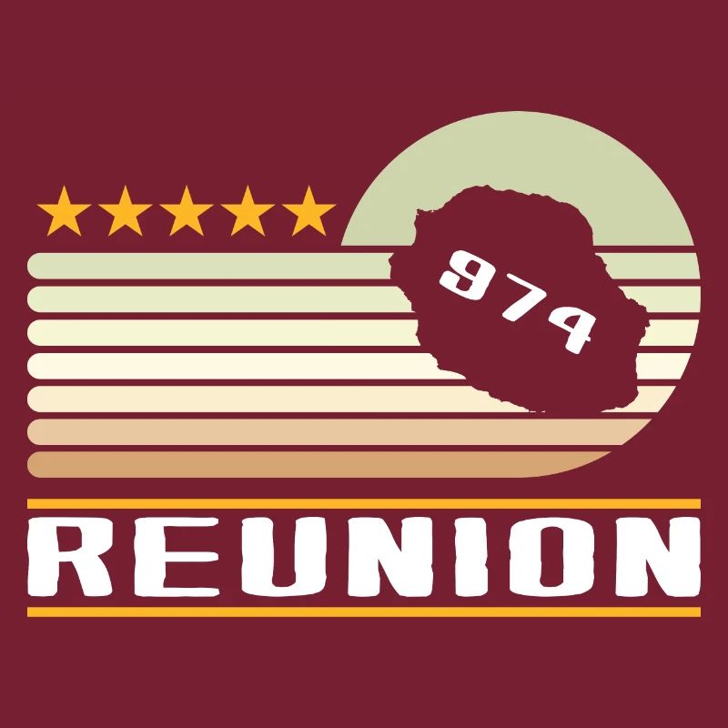 Gift idea design map Reunion Island 974