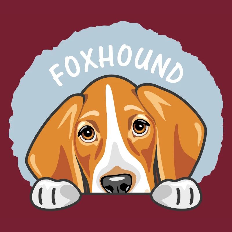 Coup d’œil mignon foxhound triste