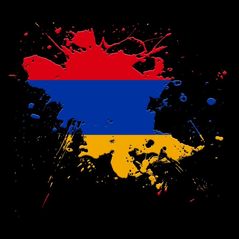 Le drapeau de l'Arménie comme une touche de couleur