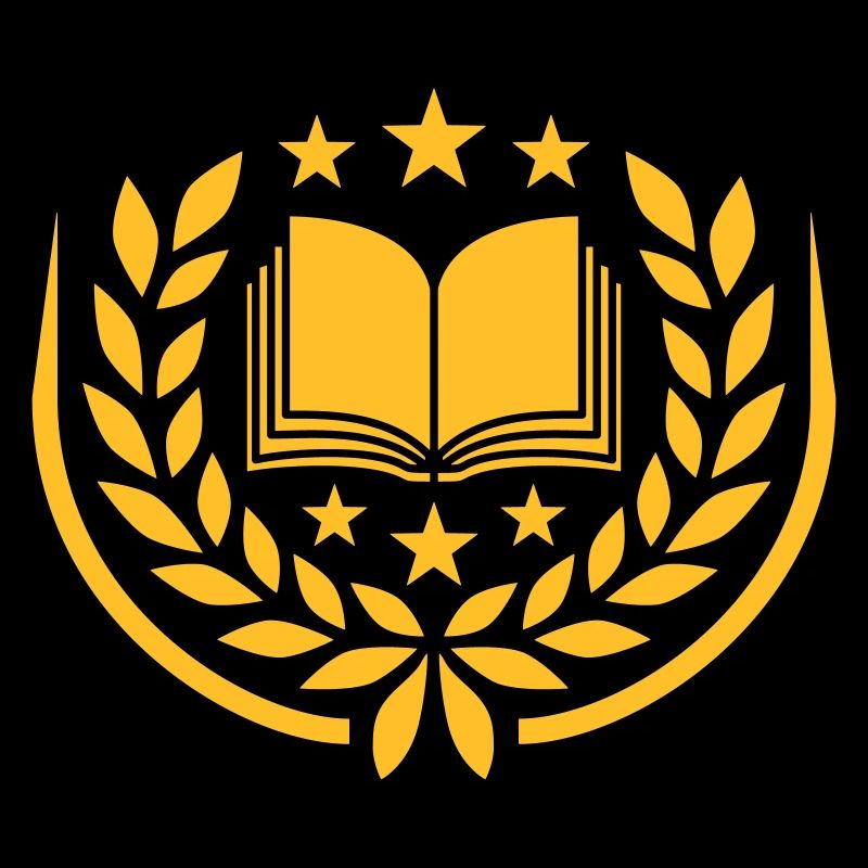 Star Laurel Wreath Open Book