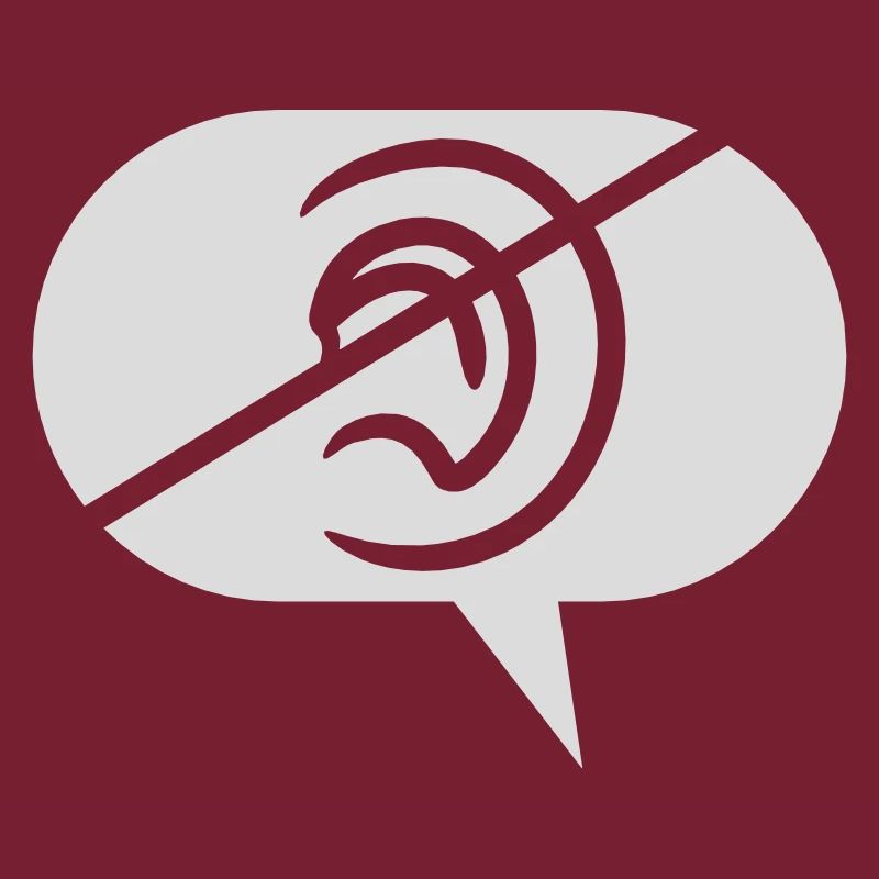 Symbole d’écoute interdit Bulle de discours