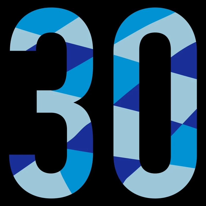30ème anniversaire - Nombre dans la conception du polygone