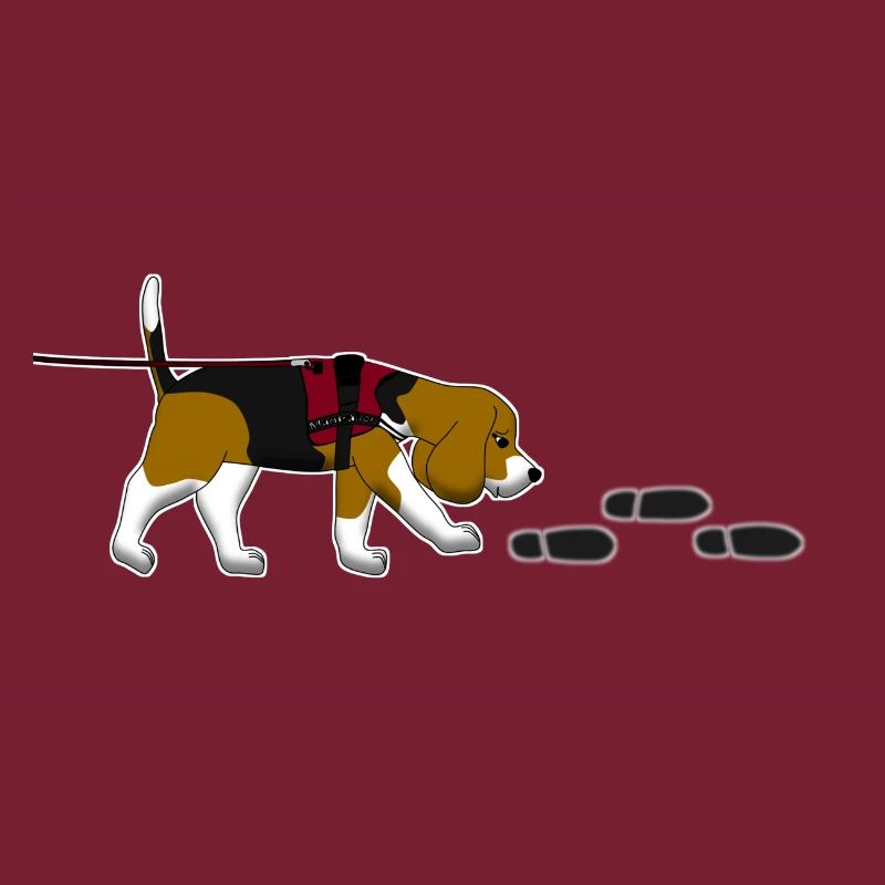 Mantrailing Beagle
