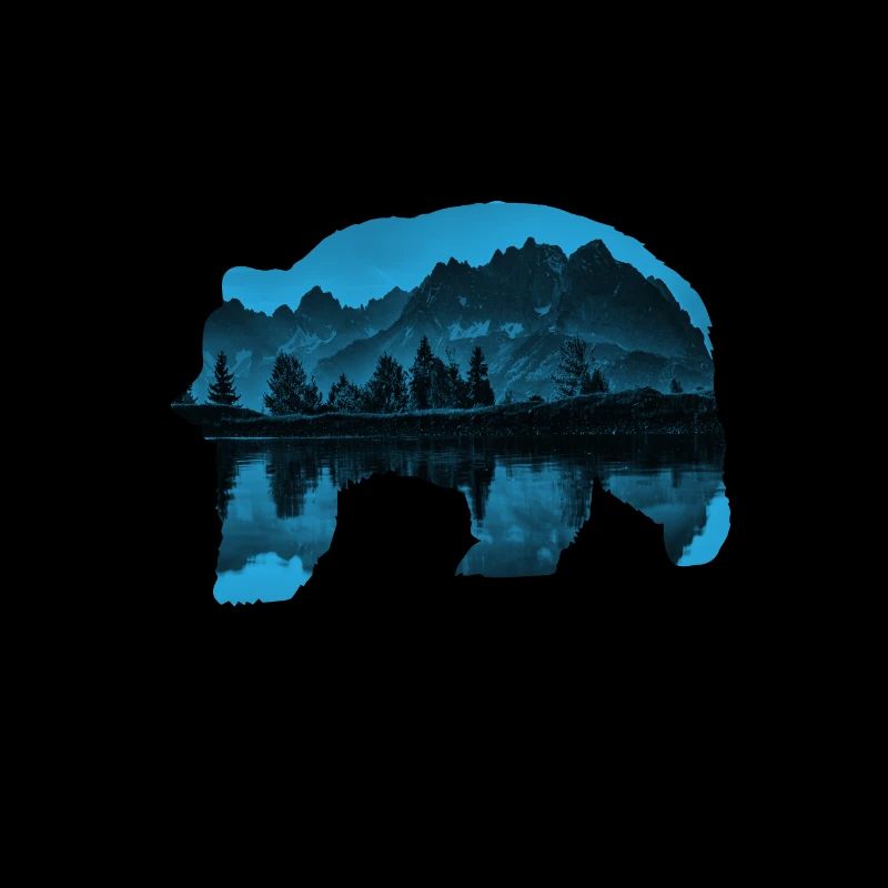 Bär Berge Gebirge Hintergrund Geschenkidee