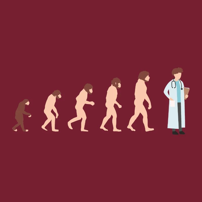 Evolution Arzt Doktor Lustige Geschenkidee