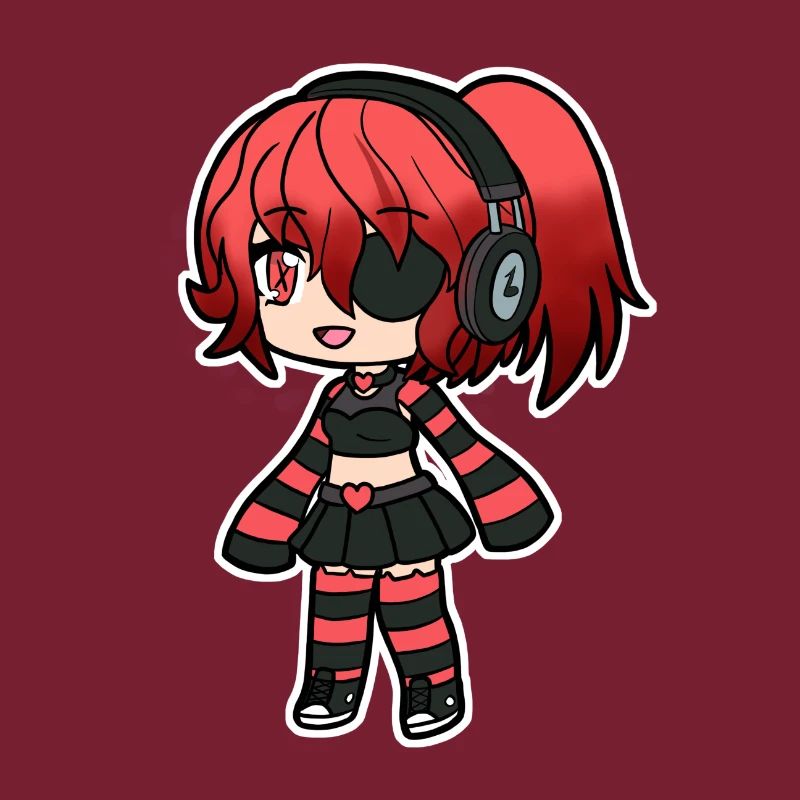 Red Emo Pirate Kid