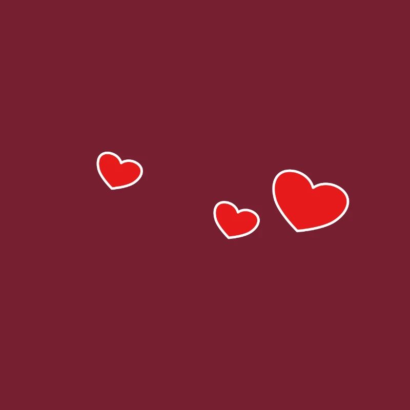 Trois coeurs rouges