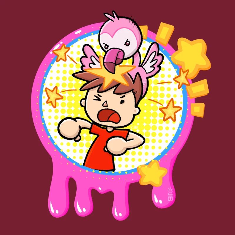 Flamingo Slime Cartoon