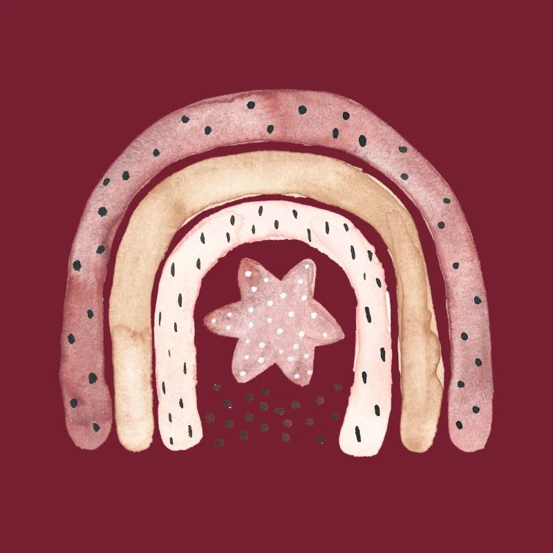 Rainbow boho café marron