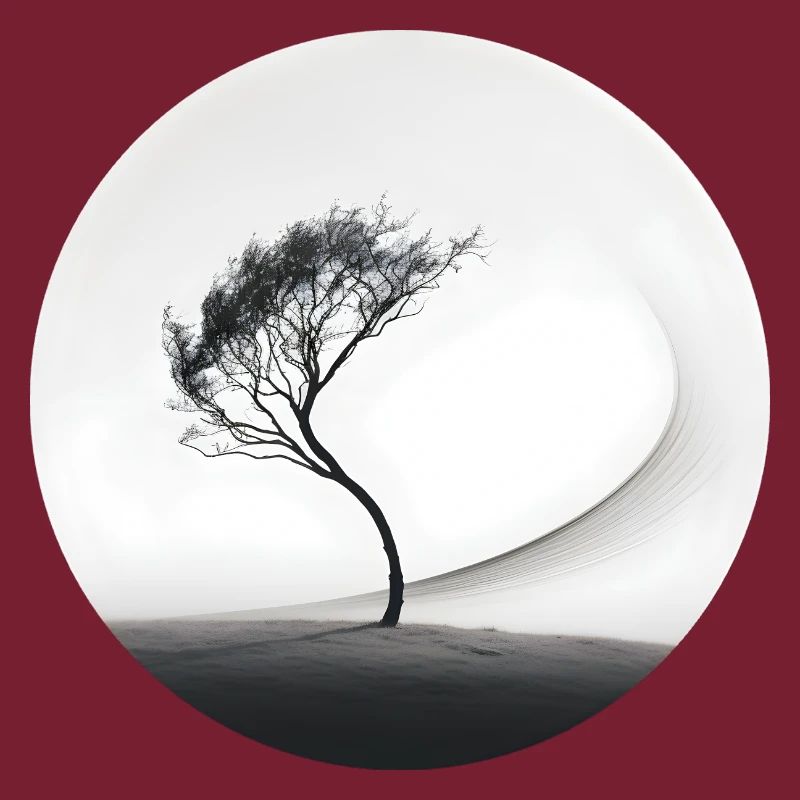 Ein schwarz weis Bild eines Baums