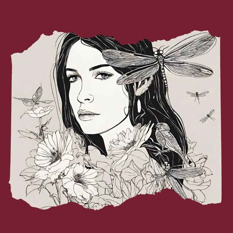 Mädchen mit Libelle im Haar