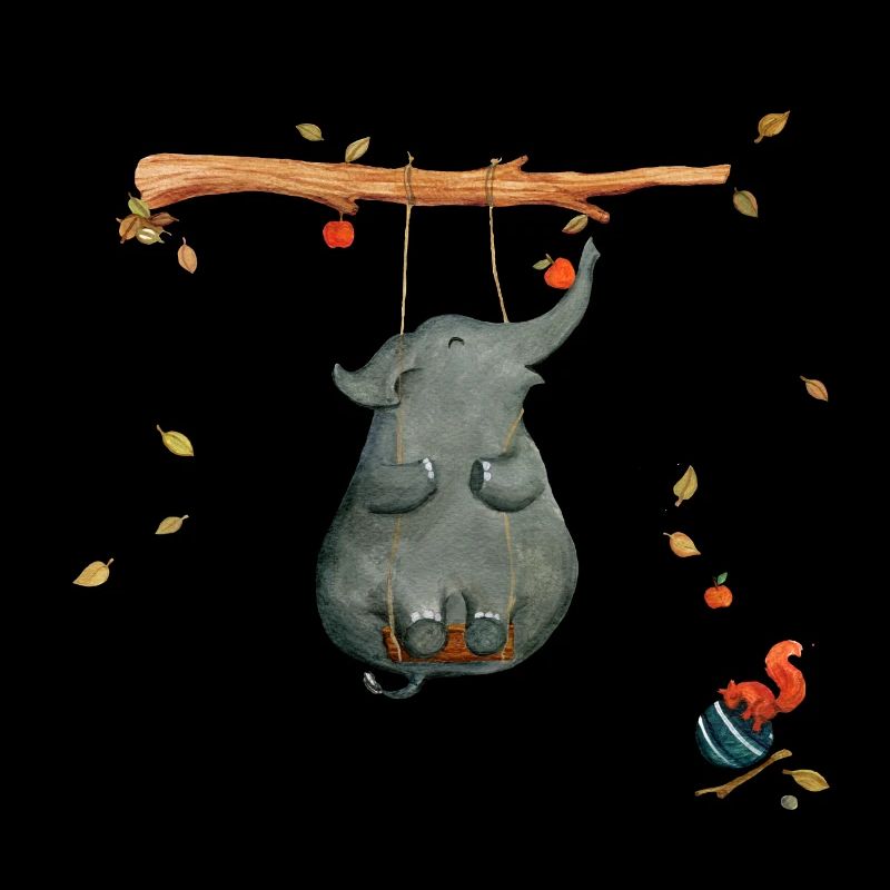 schaukeln mit Eichhörnchen