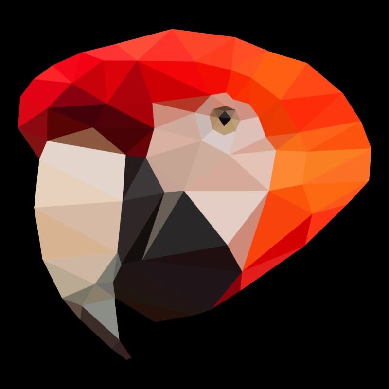 Low-Poly-Papagei