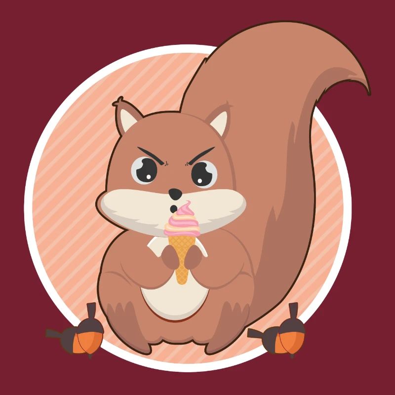 Eichhörnchen schleckt Eis