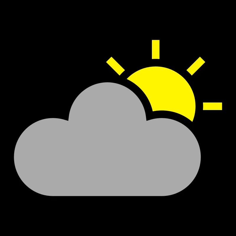 weather symbol - sun & cloud