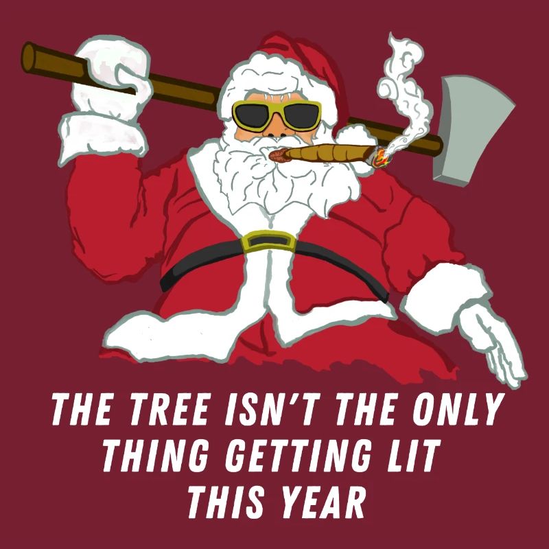 Weihnachtsdesign mit Lustigem Spruch - Getting Lit
