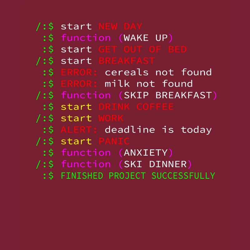 Programmer coffee daily rhythm funny gift