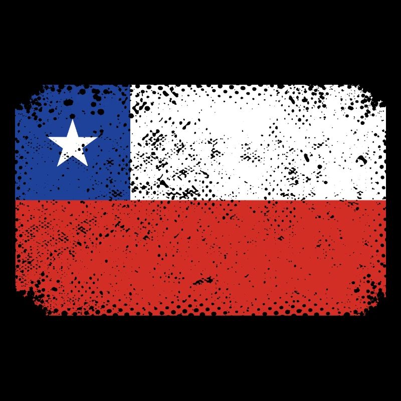 Chili Drapeau Amérique du Sud Drapeau chilien Vintage