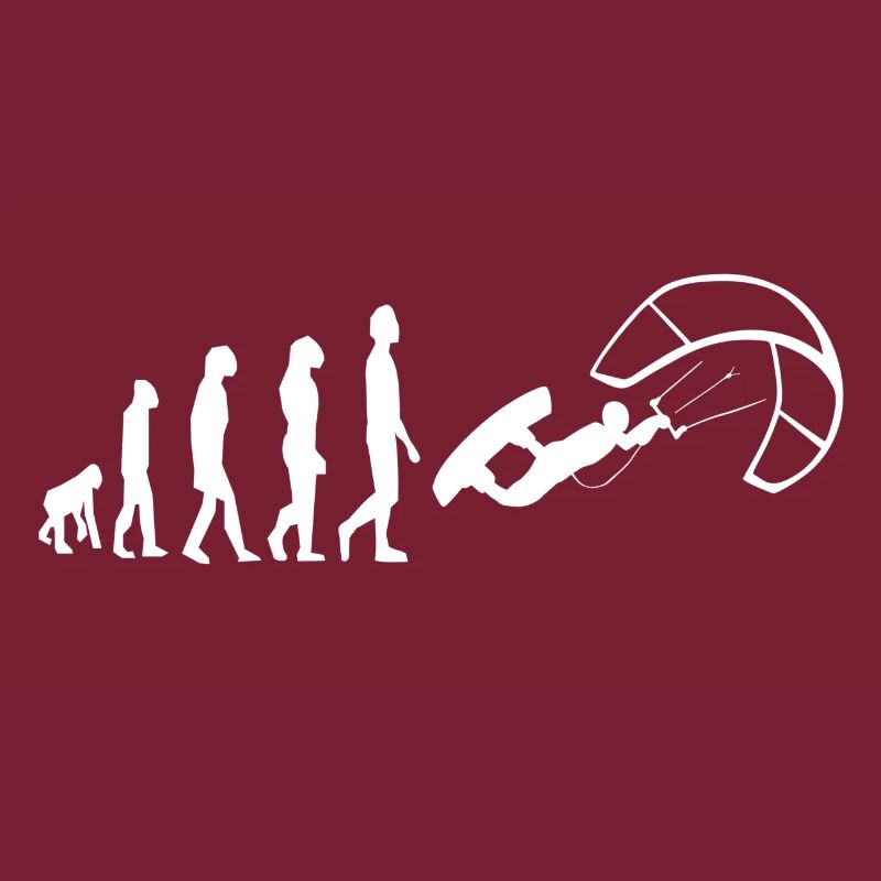 Kitesurfer Evolution Kiteboard Kiteboarding